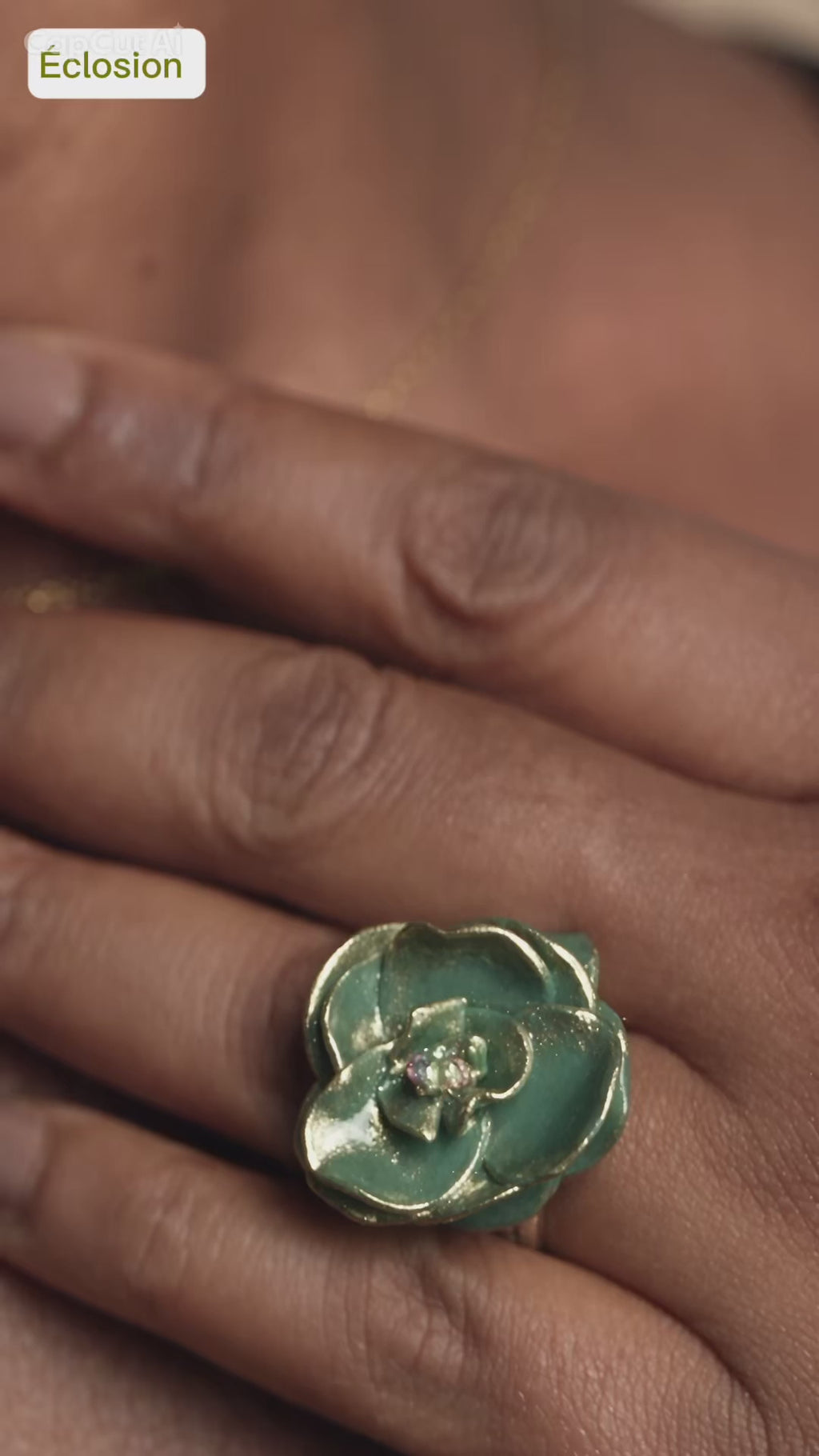 Parure Éclosion : Bague & Boucles d’oreilles Taille M